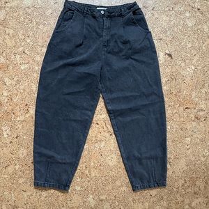12th Tribe Black Jean Balloon Pant in L (Fit Sizes 8-10)